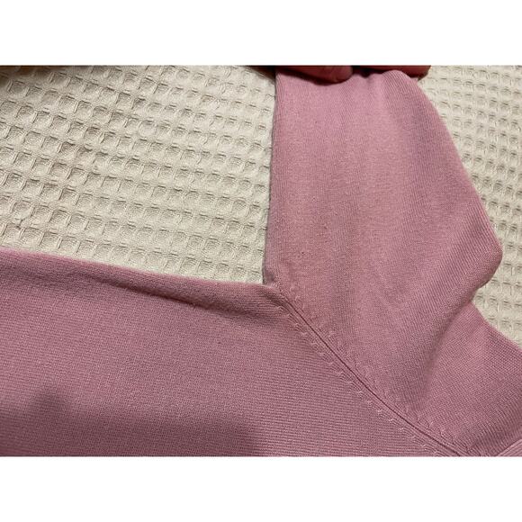 VTG Fred David Side Neck Tie Open Neckline 3/4 Sleeve Purple Blouse Size Medium - Picture 7 of 11